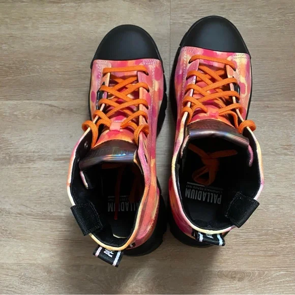 Palladium Revolt Hi TX Women’s 9 Black Sole Custom Tie Dye Festival Boots - Picture 4 of 10